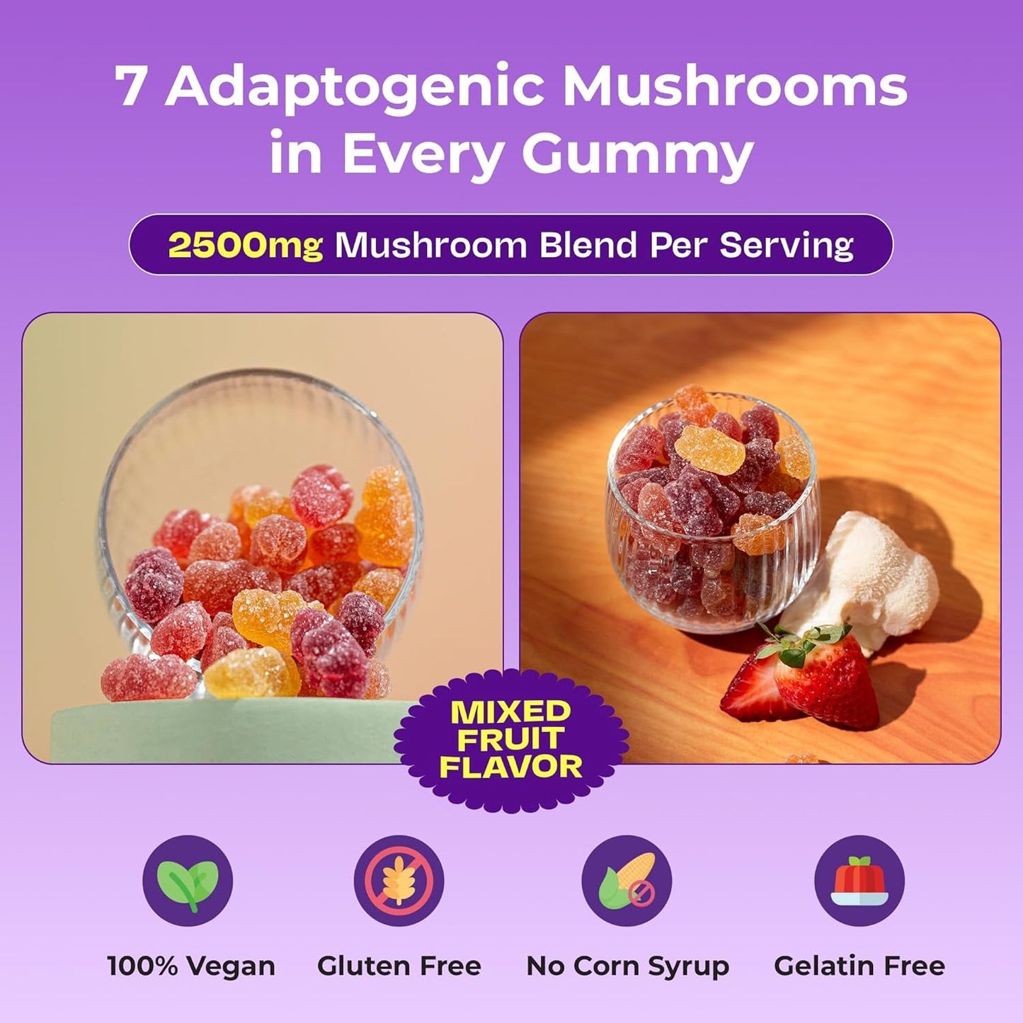 Natural Immune Boost Mushroom Gummies