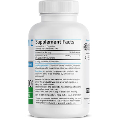 Joint Support Hyaluronic Acid 200mg Capsules