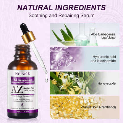 Gentle Azelaic Acid Serum for Soothing Red Skin