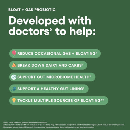 Natural Digestive Probiotic Capsules for Gas Relief