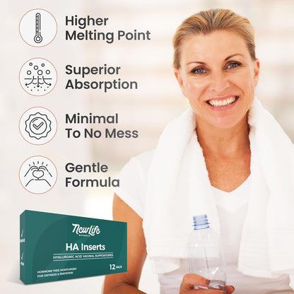 Gentle Vaginal Hyaluronic Acid Suppositories 24 Count