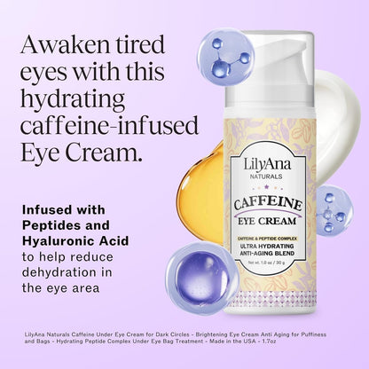 Anti Aging Eye Cream with Caffeine - Hydrates and Firms