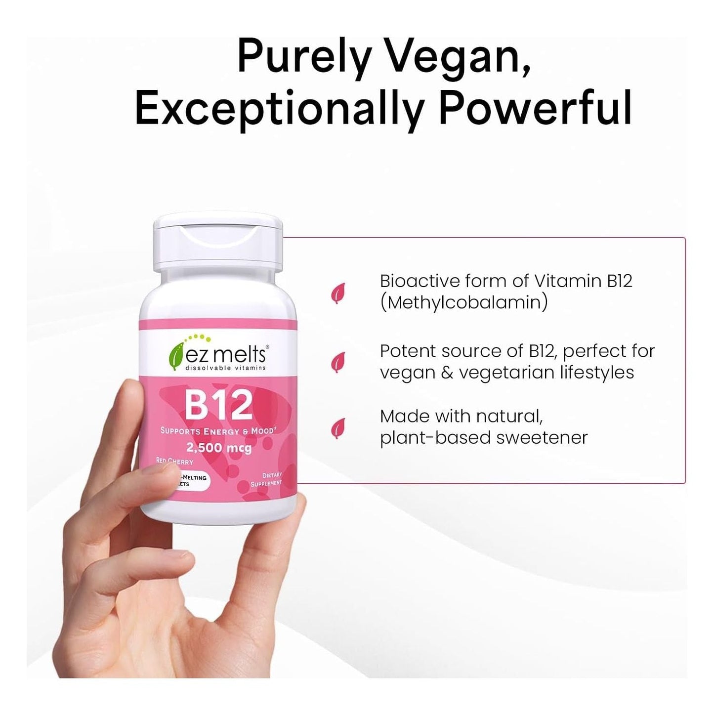 Easy Absorb Vegan B12 Tablets for Energy & Focus