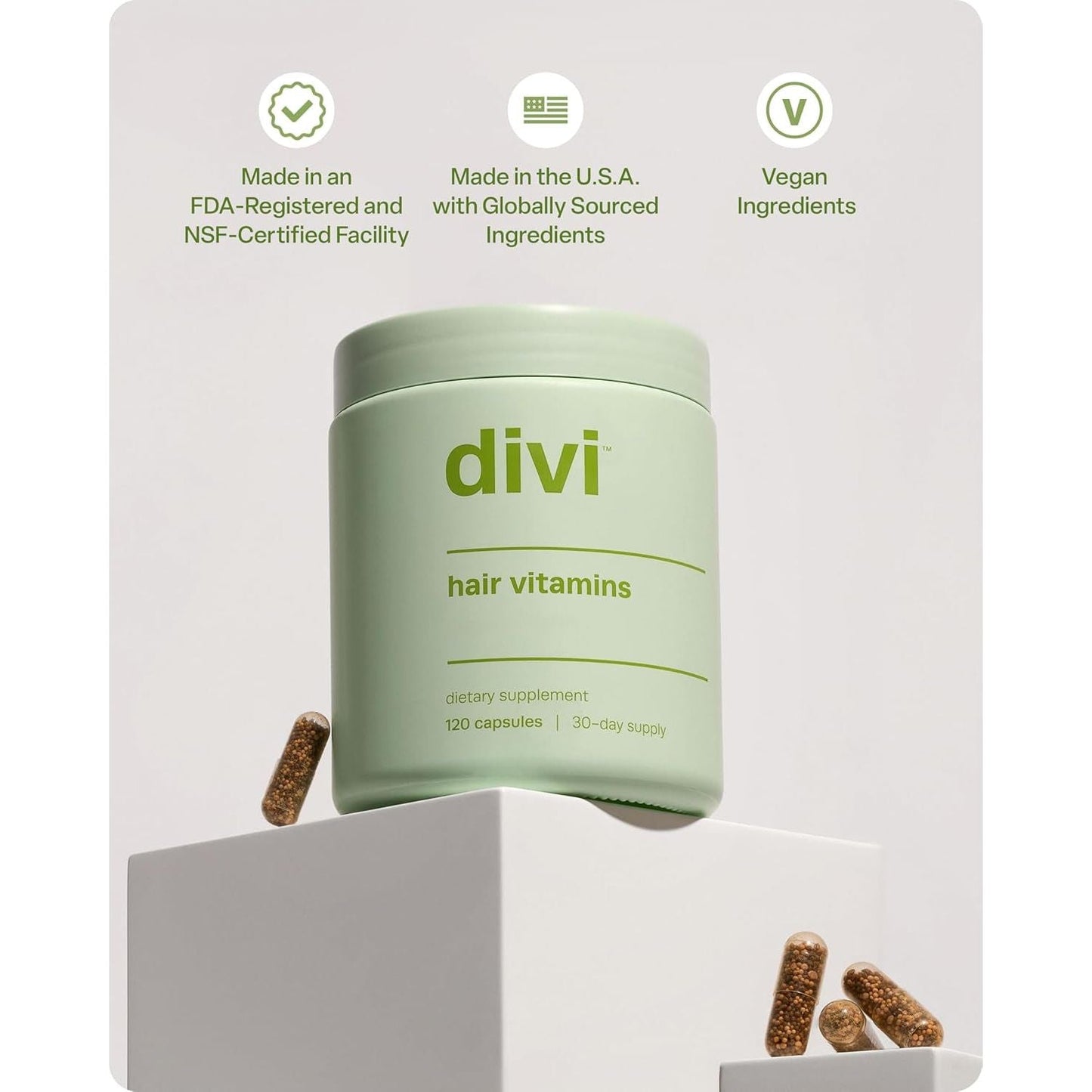 Nourishing Hair Supplements - 120 Tablets, 30 Day Supply