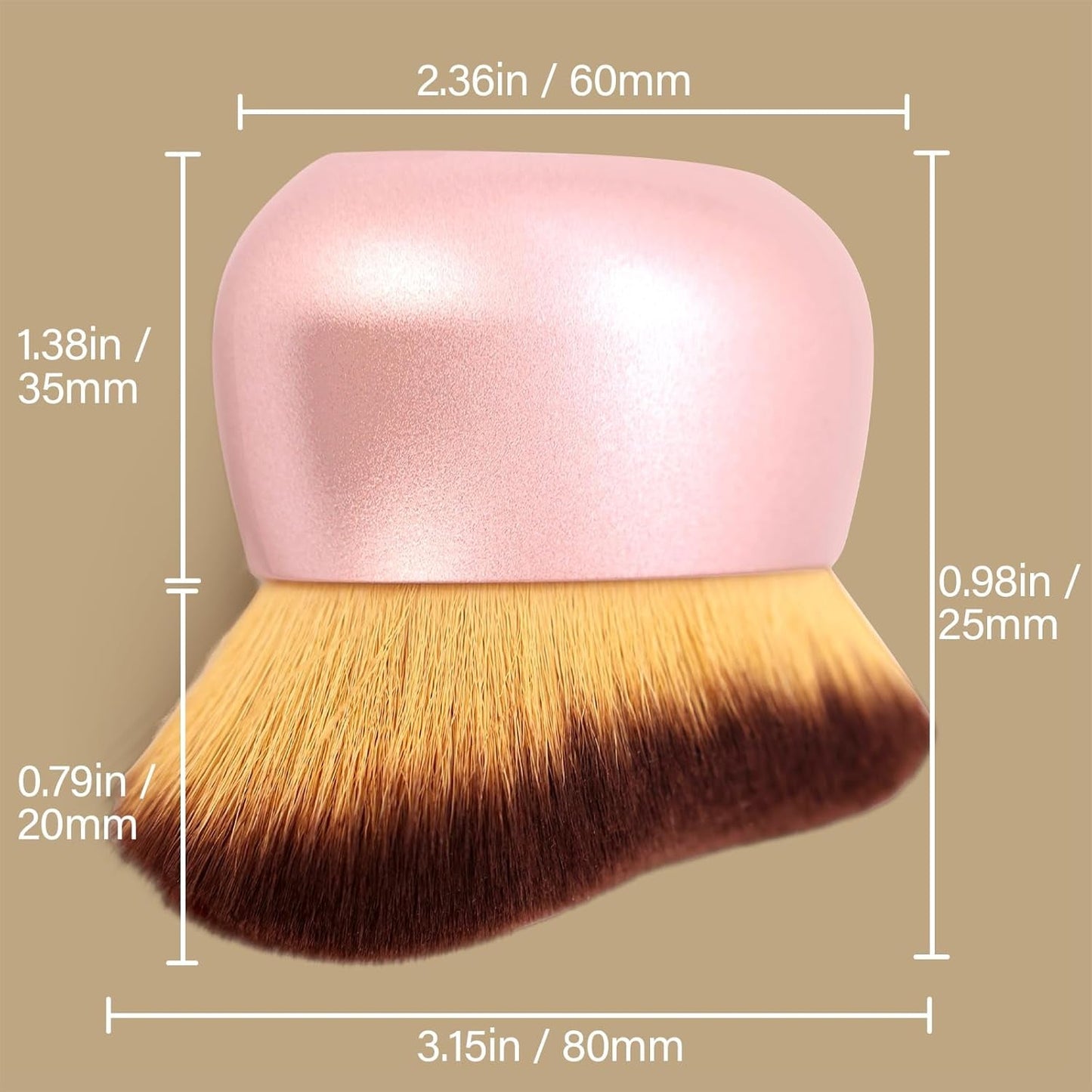 Big Fluffy Makeup Brush 75mm Wide Soft Kabuki Brush
