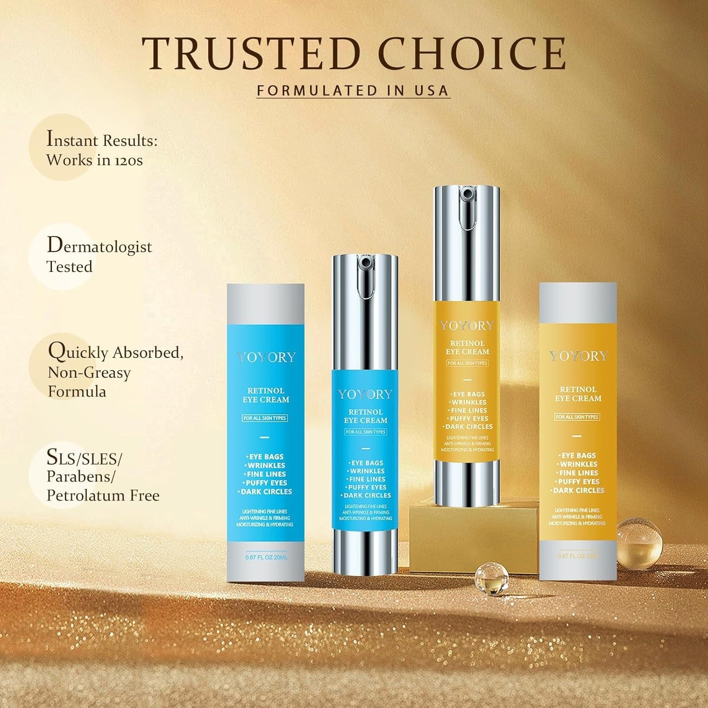 Anti Aging Eye Cream - 20ml | Wrinkle Reducing & Smoothing
