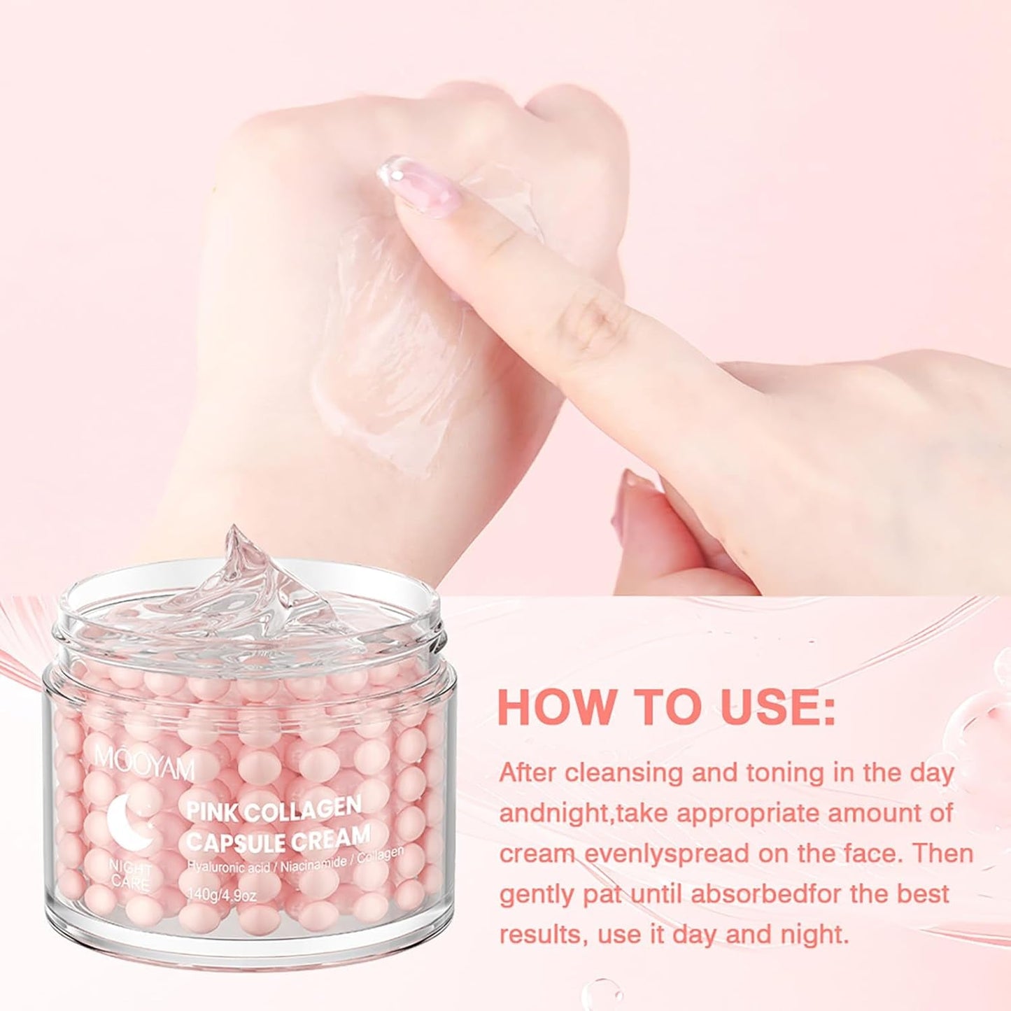 Moisturizing Pink Anti Aging Face Cream 140g