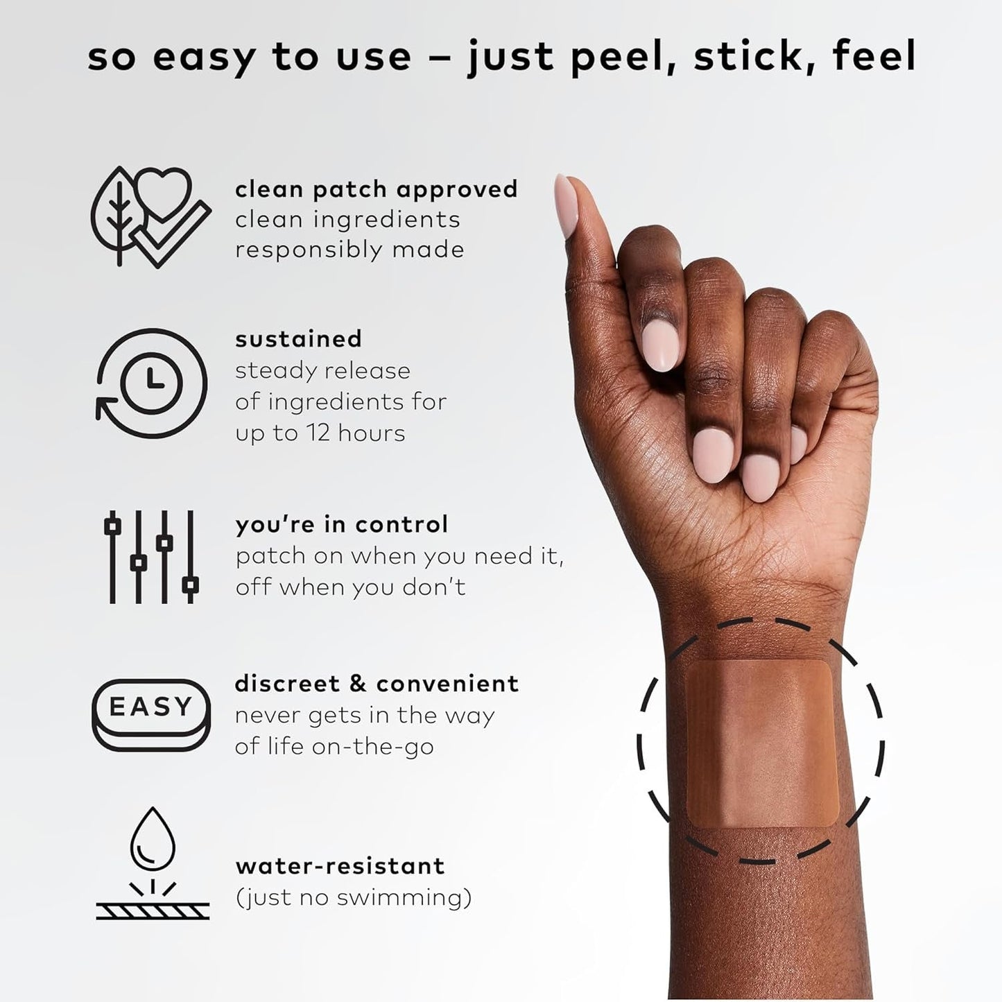 Natural Energy Patches with Caffeine and B12