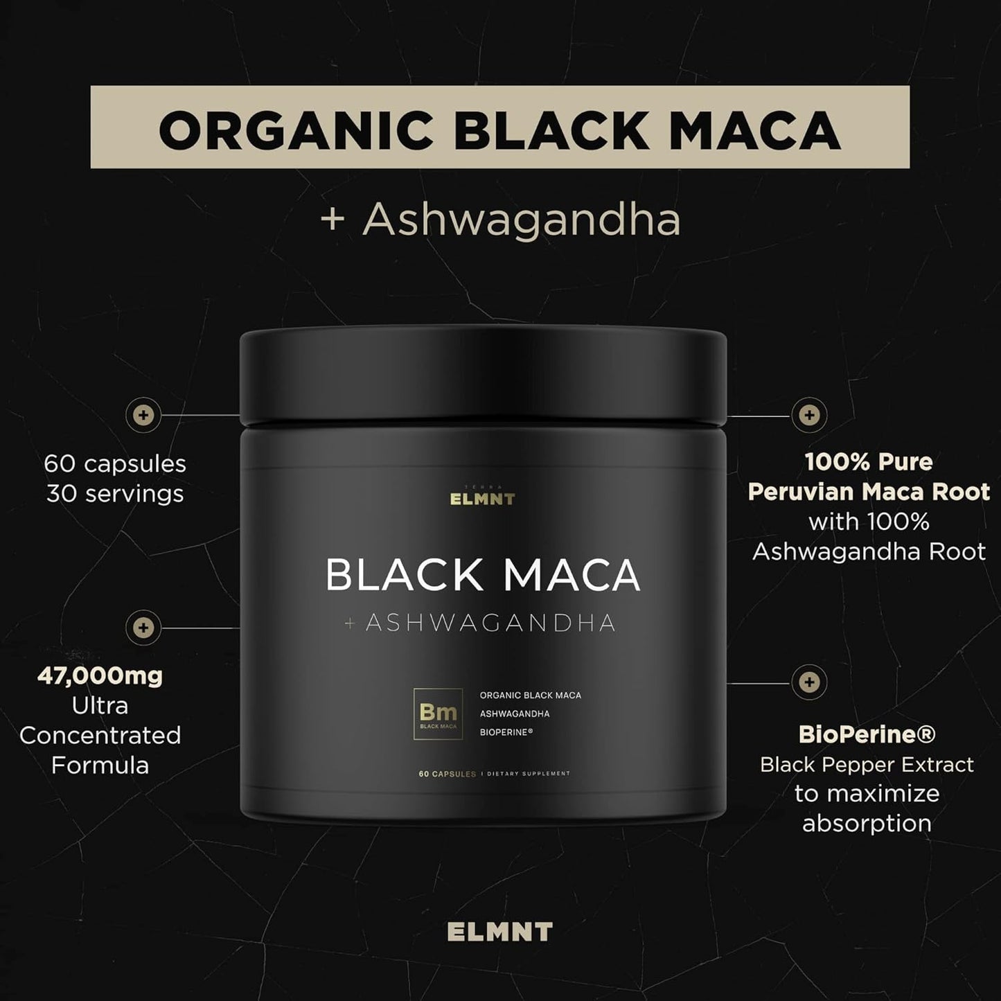 Natural Energy Boost Supplement for Men with Maca Root