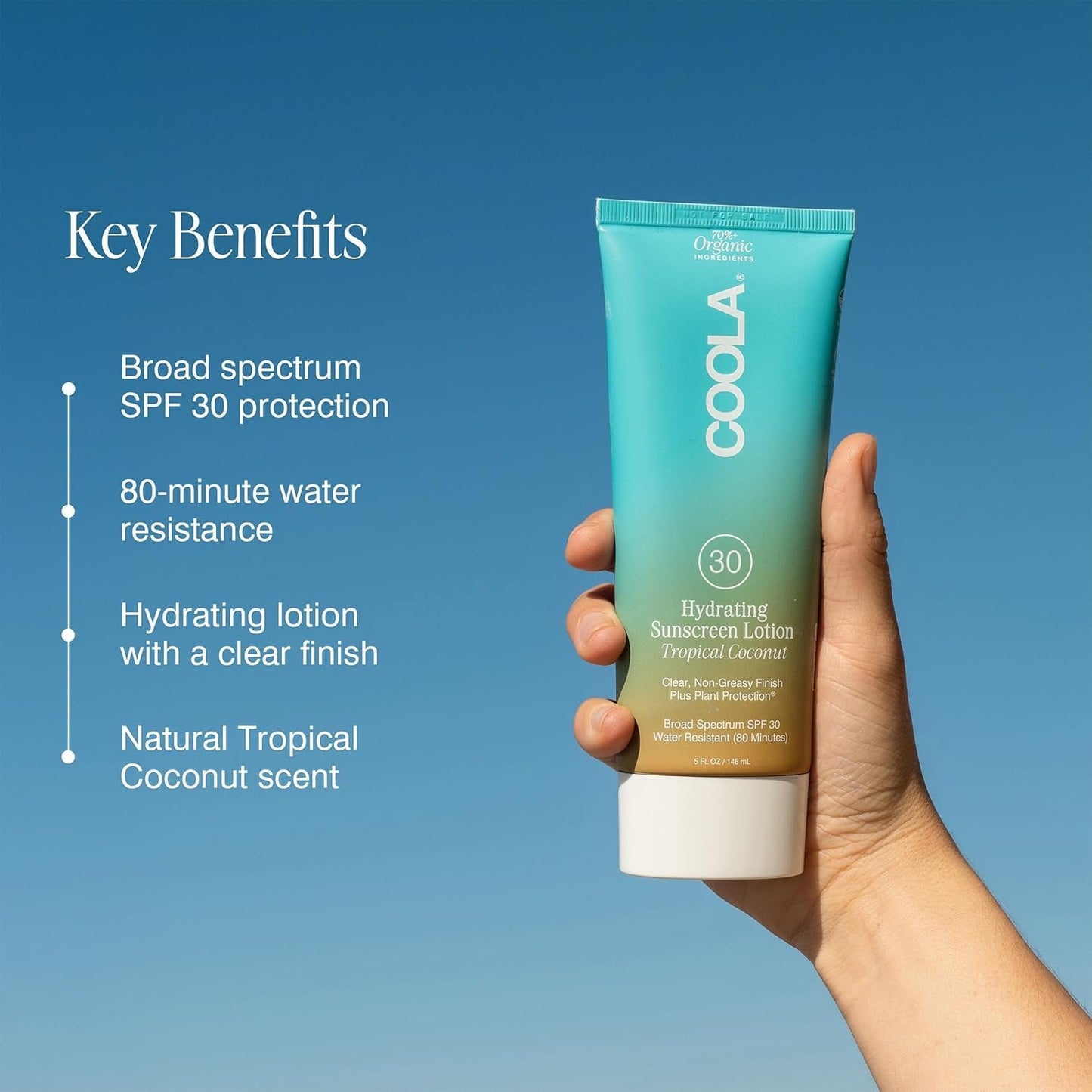Natural Moisturizing Sunscreen Lotion SPF 30 Coconut Scent
