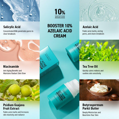 Natural Acne Treatment Gel Cream with 10% Azelaic Acid