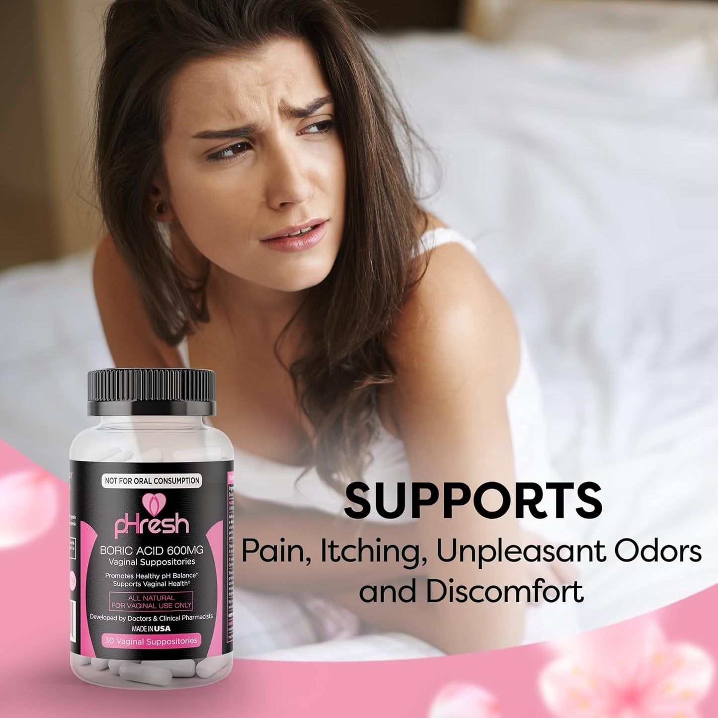 Natural Vaginal Suppositories for pH Balance and Odor Relief