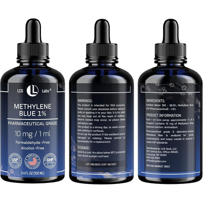 Powerful Methylene Blue Supplement 1% 100ml Energy Boost