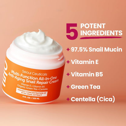 Natural Snail Moisturizing Cream 120ml Healthy Skin