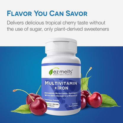 Easy Digest Multivitamin Tablets with Iron and Cherry Flavor
