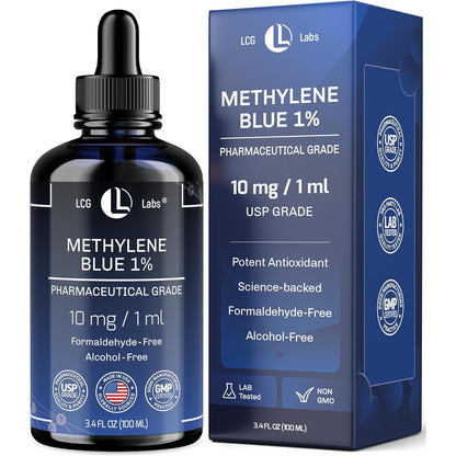Powerful Methylene Blue Supplement 1% 100ml Energy Boost - Mycosmeticslondon