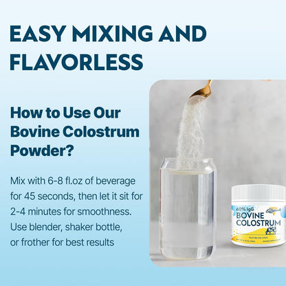 Natural Immune Boosting Colostrum Powder Supplement