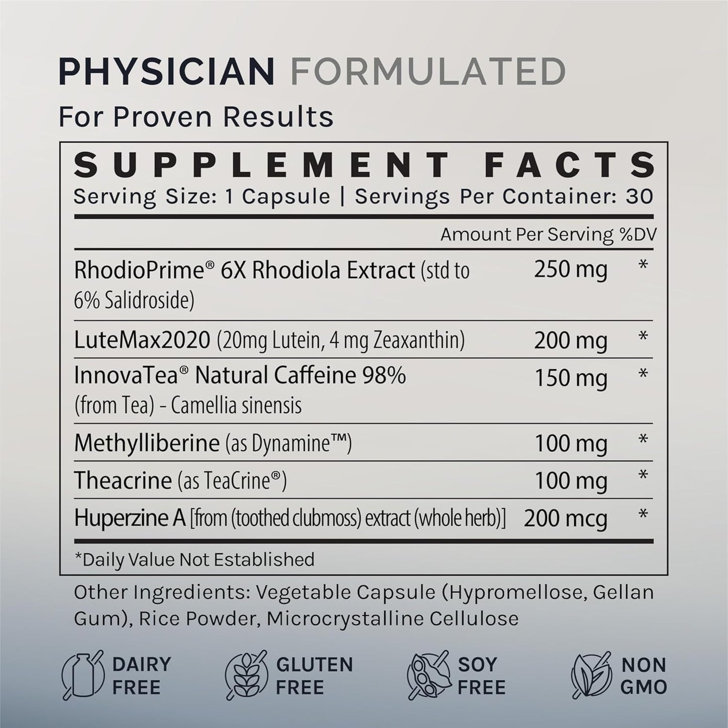 Brain Health Supplement Capsules - Boost Memory & Clarity