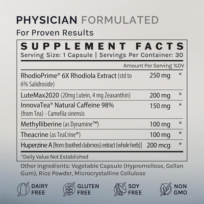 Brain Health Supplement Capsules - Boost Memory & Clarity