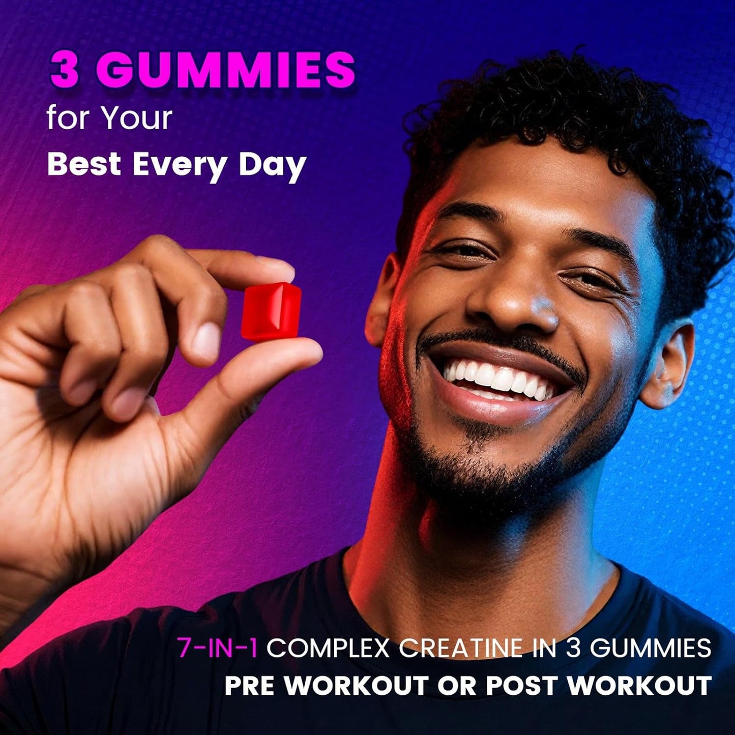 Fruit Flavor Creatine Gummies for Muscle Boost & Recovery