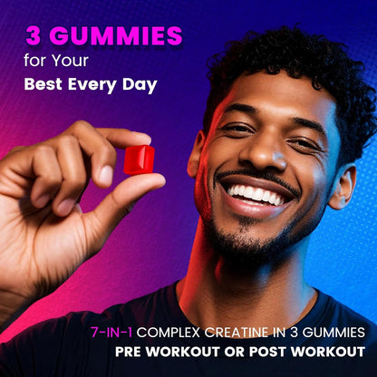 Fruit Flavor Creatine Gummies for Muscle Boost & Recovery