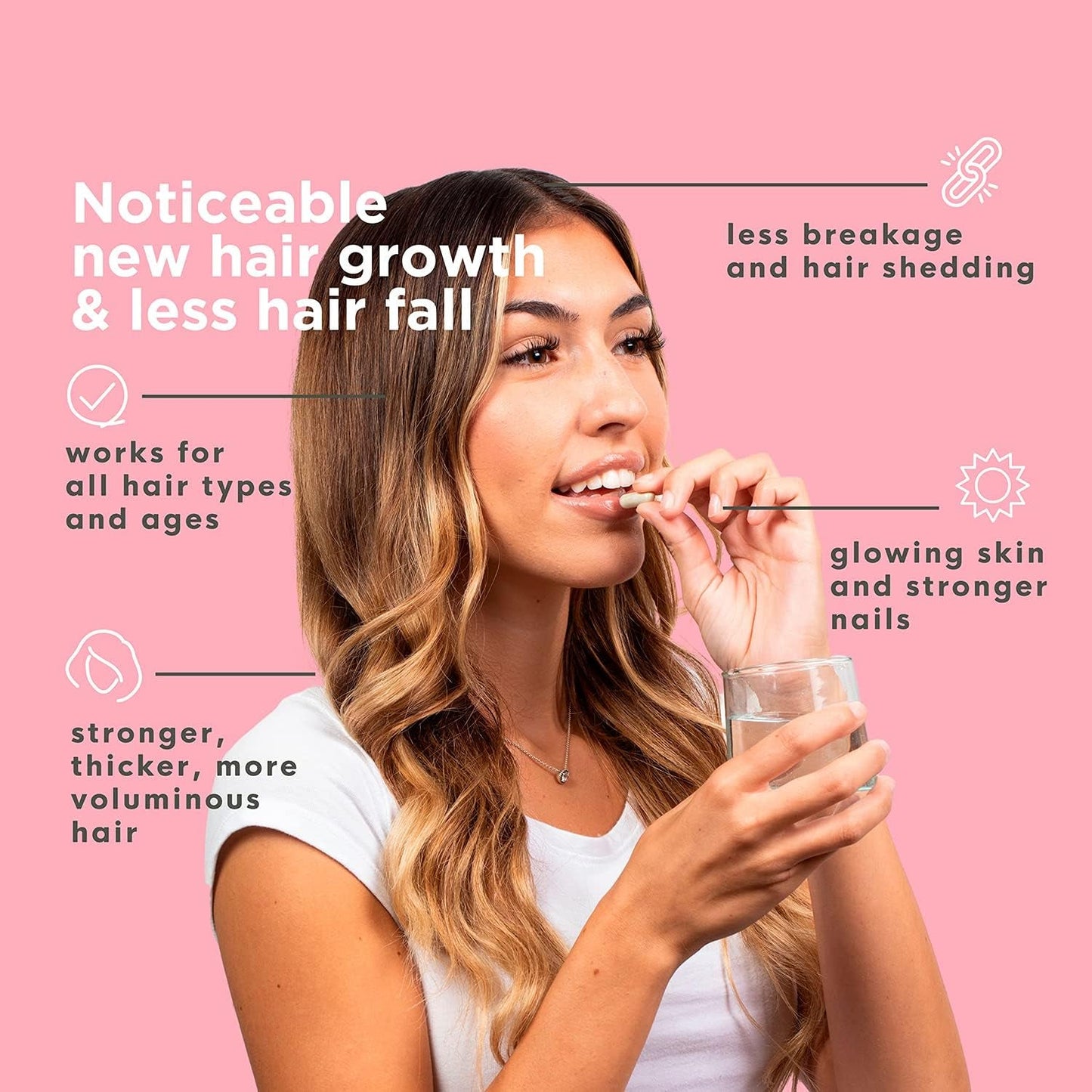 Premium Biotin Hair Growth Vitamins - 60 Capsules