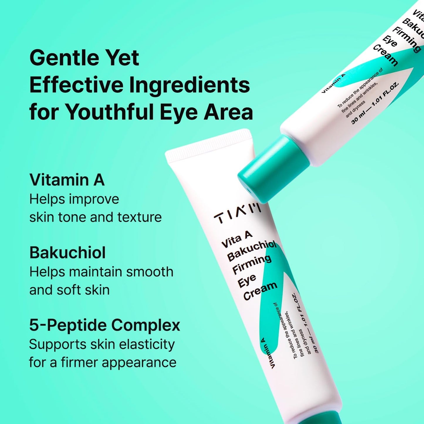 Anti Aging Eye Cream with Bakuchiol - Reduces Puffiness