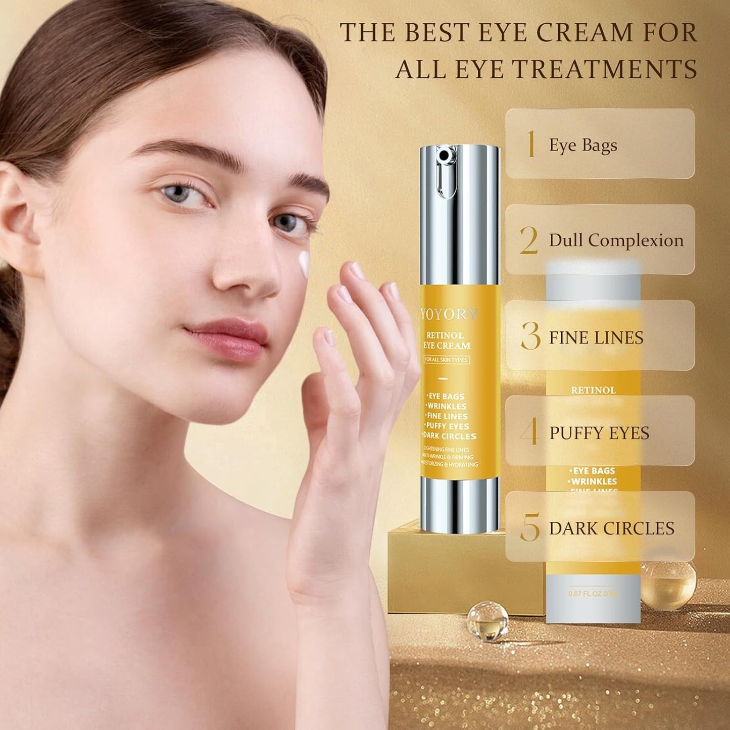 Anti Aging Eye Cream - 20ml | Wrinkle Reducing & Smoothing