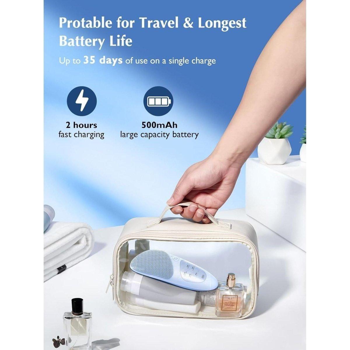 Waterproof Rechargeable Face Brush with 4 Massage Modes