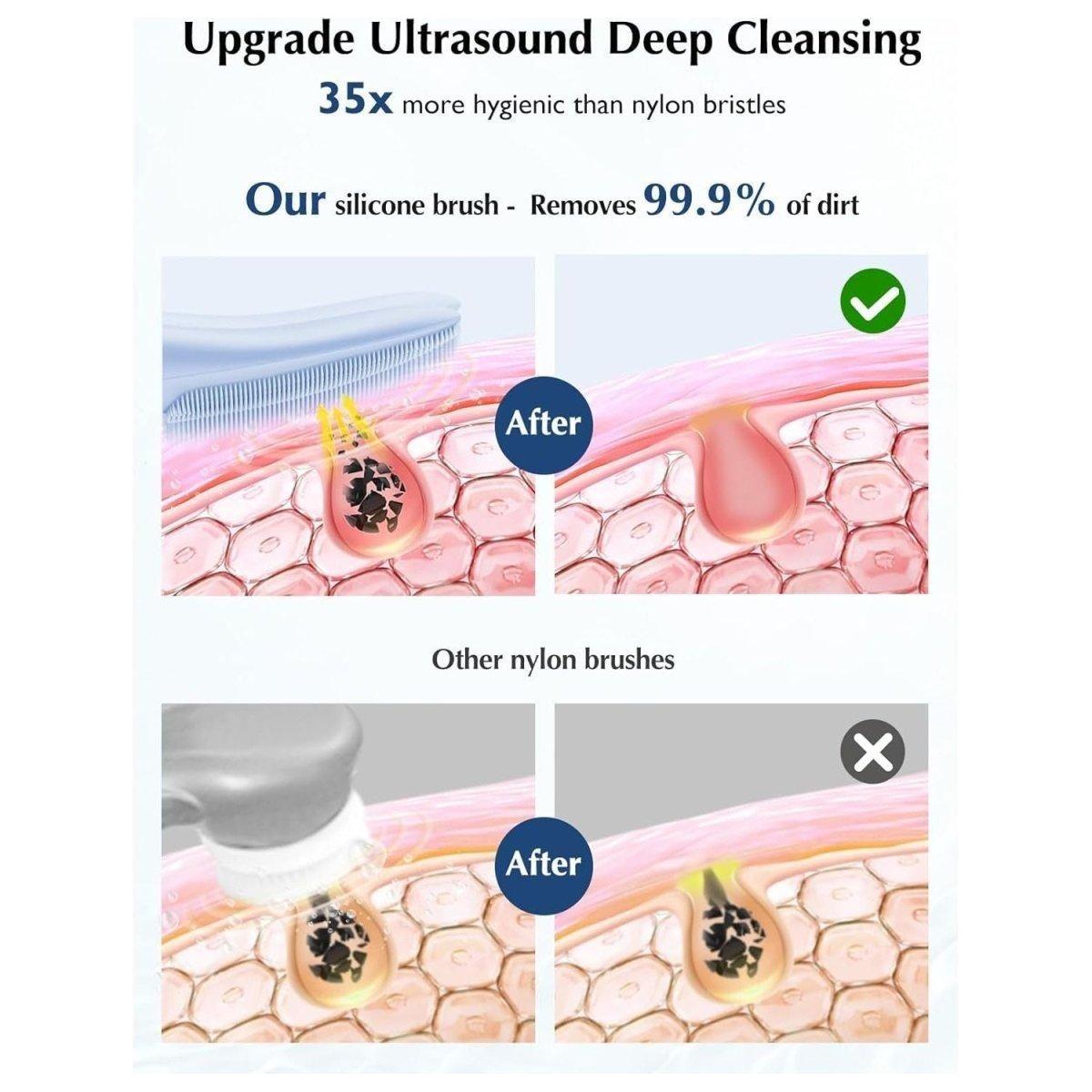Waterproof Rechargeable Face Brush with 4 Massage Modes