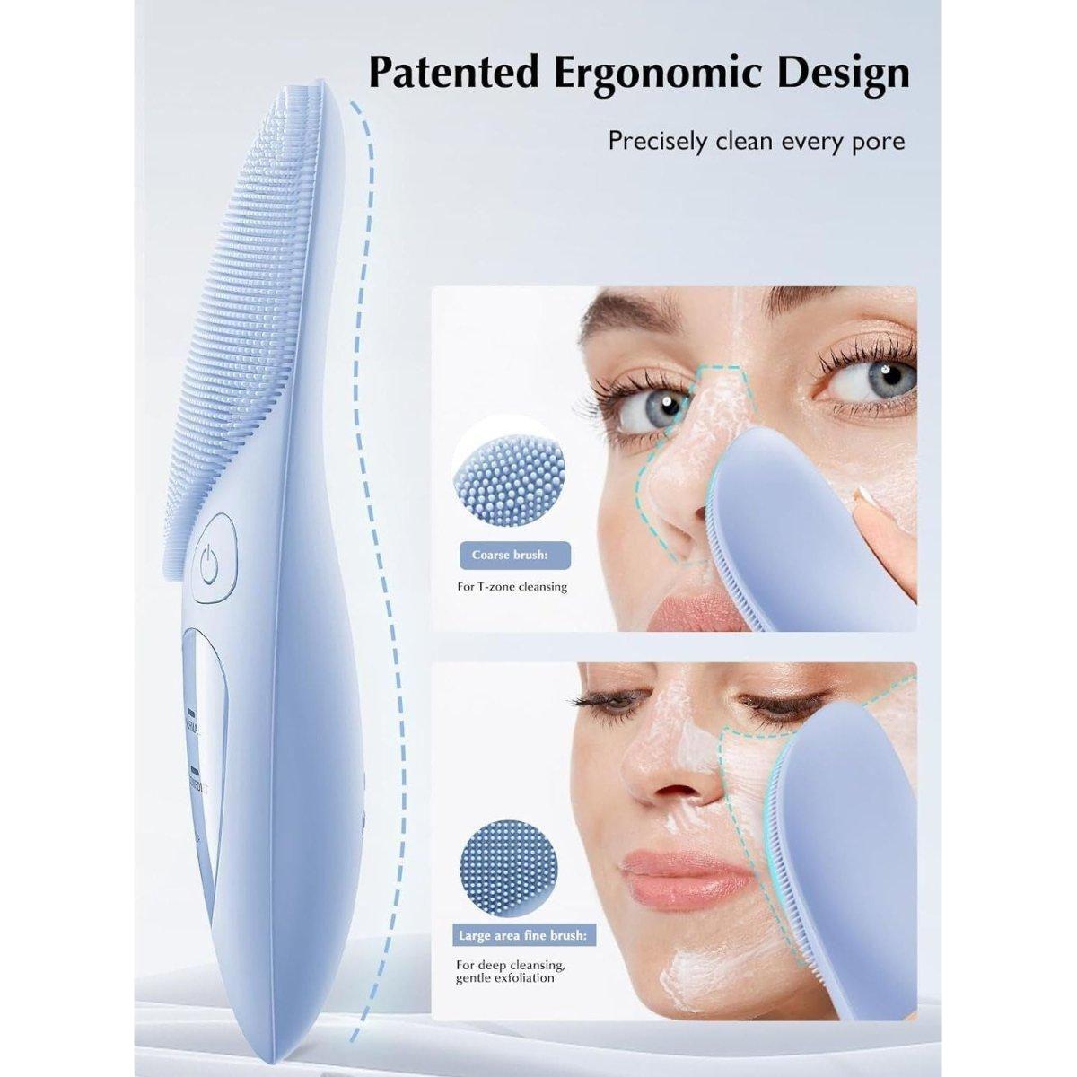 Waterproof Rechargeable Face Brush with 4 Massage Modes