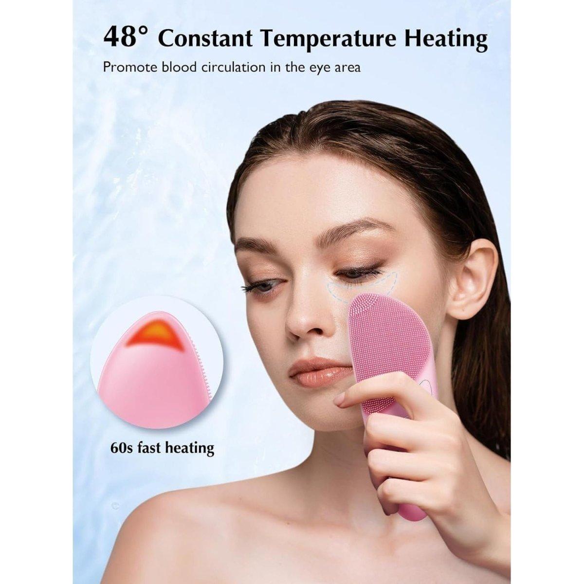 Waterproof Rechargeable Face Cleansing Brush with 4 Settings