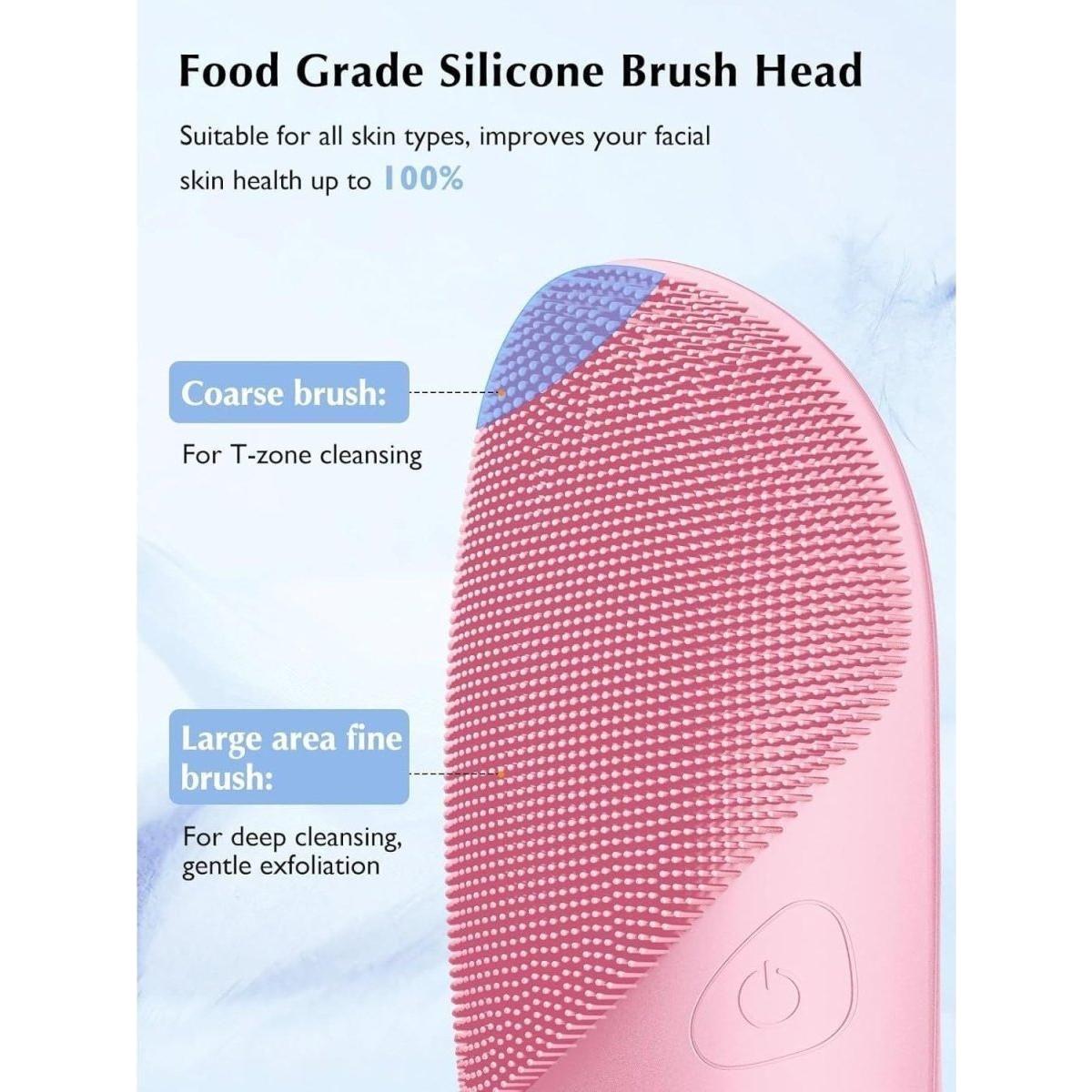 Waterproof Rechargeable Face Cleansing Brush with 4 Settings