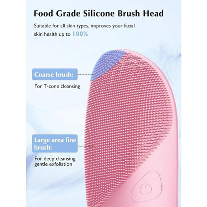 Waterproof Rechargeable Face Cleansing Brush with 4 Settings