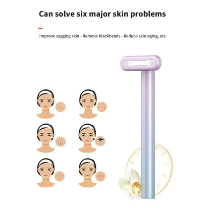 Anti Aging Face Massager with Red Light Treatment