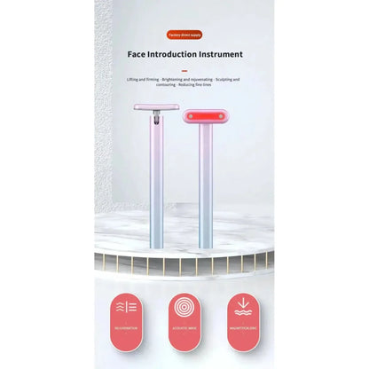 Anti Aging Face Massager with Red Light Treatment