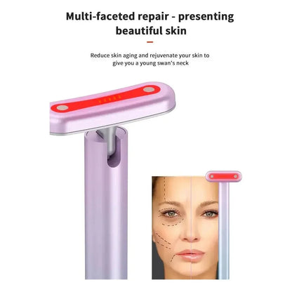 Anti Aging Face Massager with Red Light Treatment