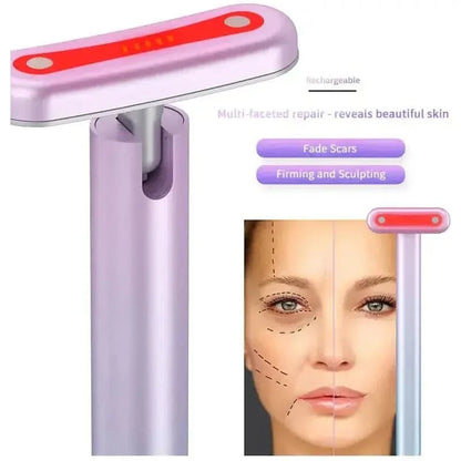 Anti Aging Face Massager with Red Light Treatment