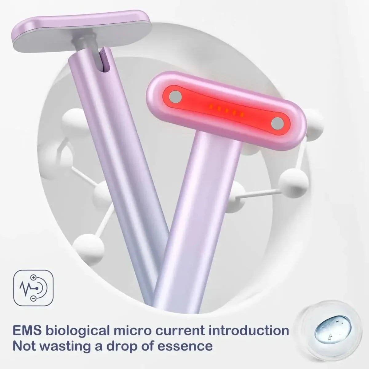 Anti Aging Face Massager with Red Light Treatment