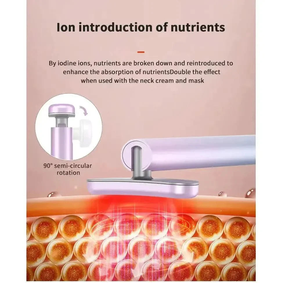 Anti Aging Face Massager with Red Light Treatment