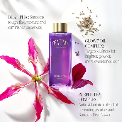 Nourishing Purple Tea Body Oil for Glowing Skin