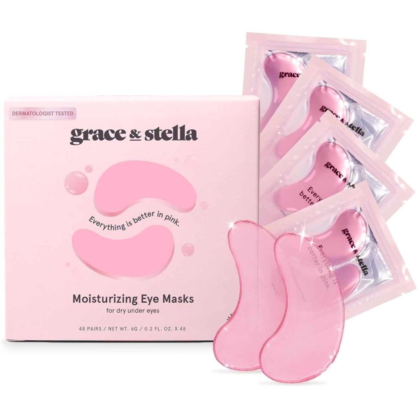 Pink Anti Puff Eye Masks - 48 Pairs - Mycosmeticslondon