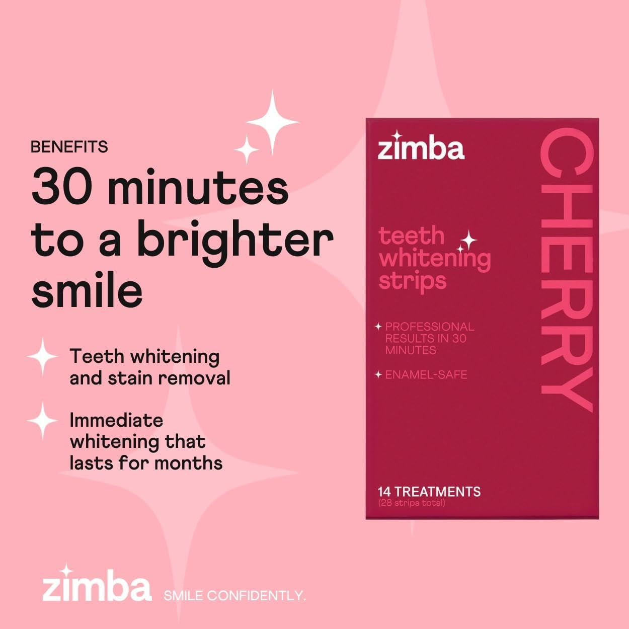 Effective Cherry Dental Whitening Strips 14 Count