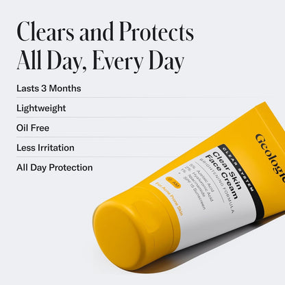 Natural Face Moisturizer Cream with SPF and Acne Control