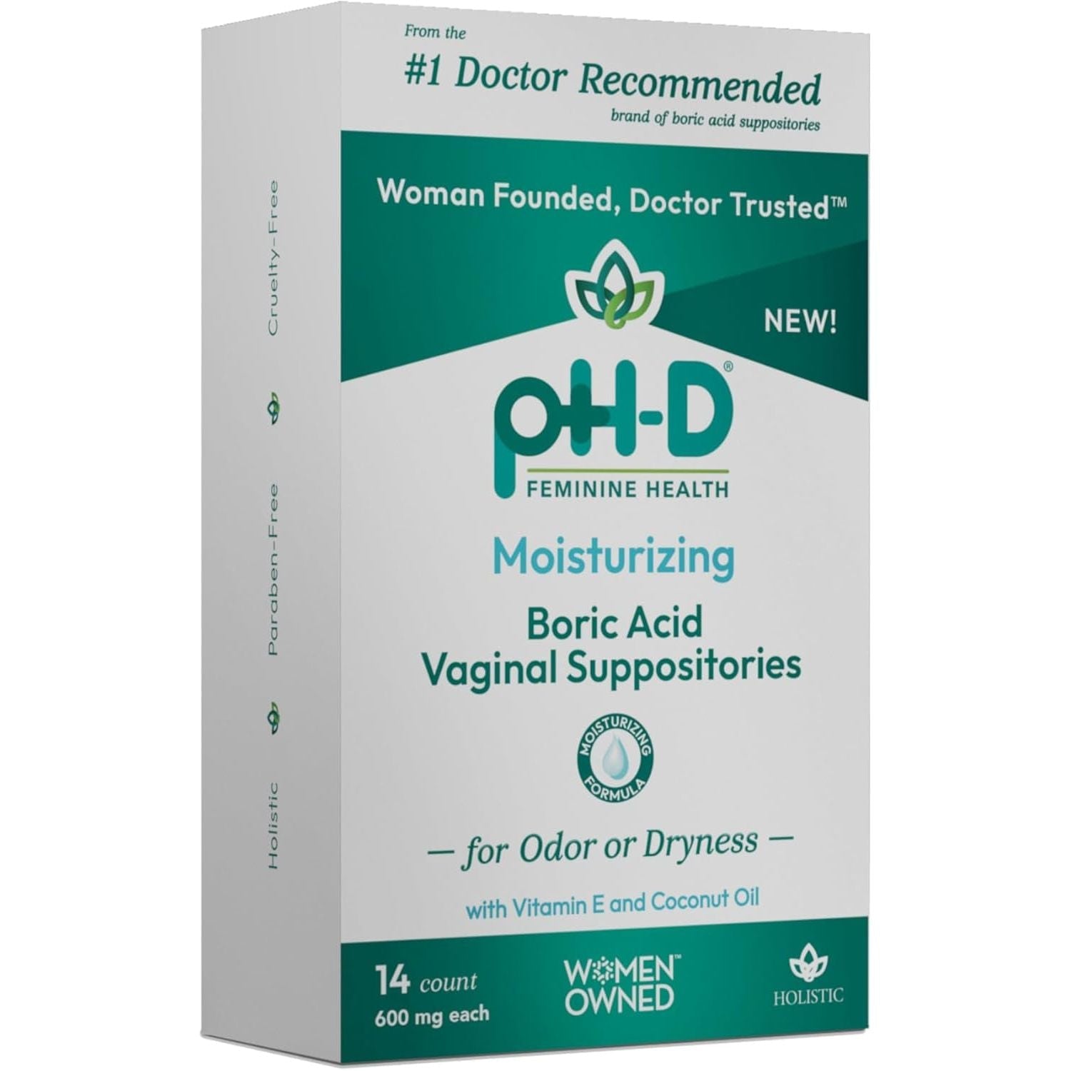 Natural Vaginal Balance Moisturizing Suppositories 14 Pack - Mycosmeticslondon