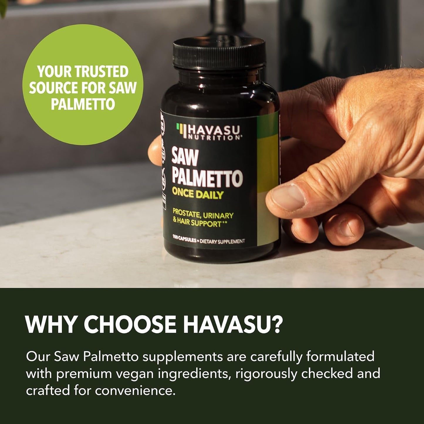 Saw Palmetto Supplement for Prostate and Hair Health