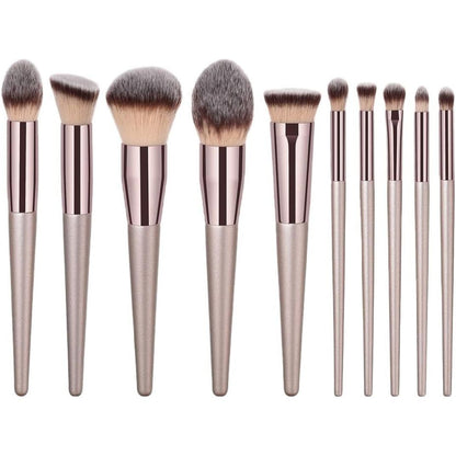 Luxury 10 Piece Gold Makeup Brush Kit