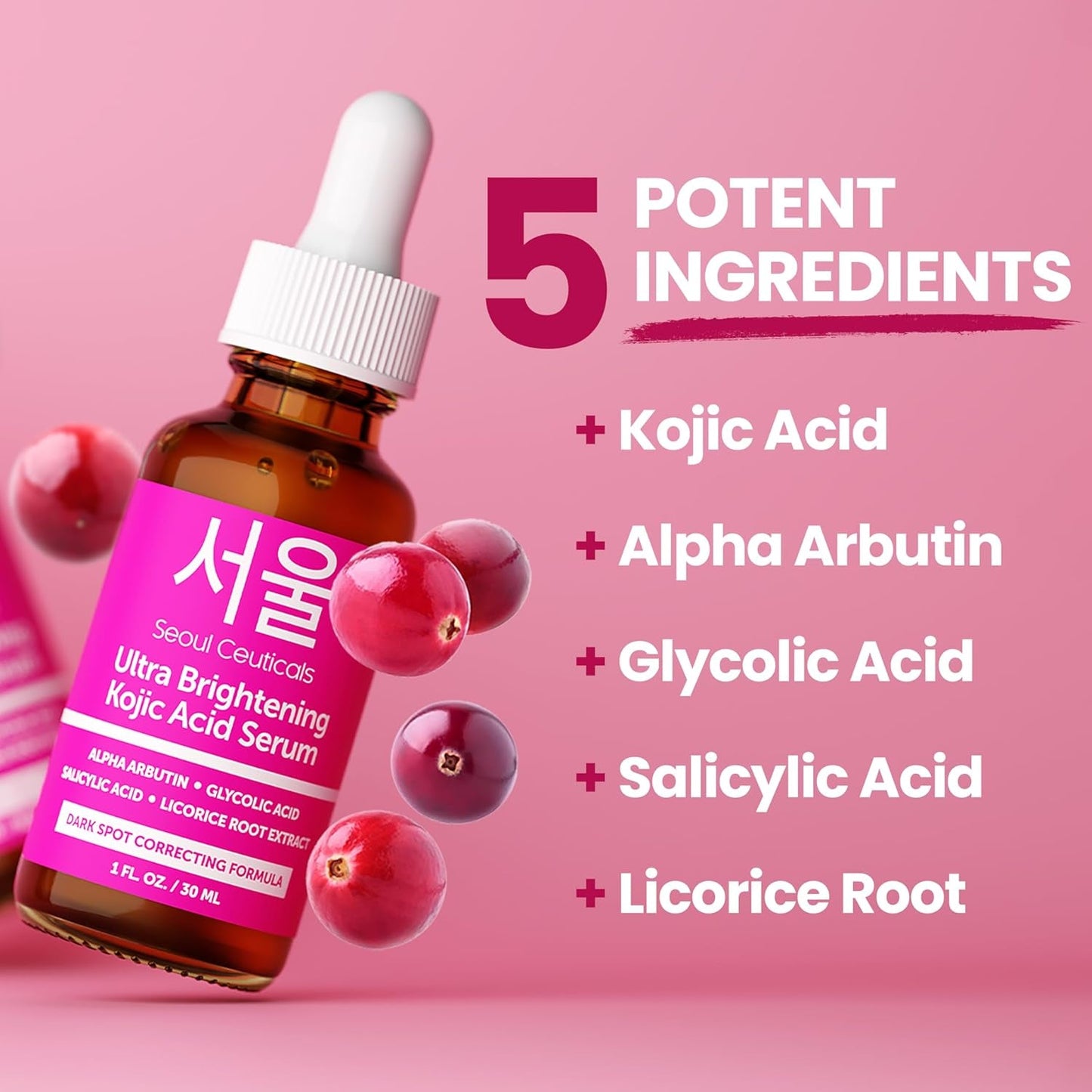 Natural Skin Brightening Serum with Kojic Acid