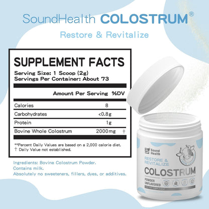 Natural Immune Booster Colostrum Powder 146g Unflavored