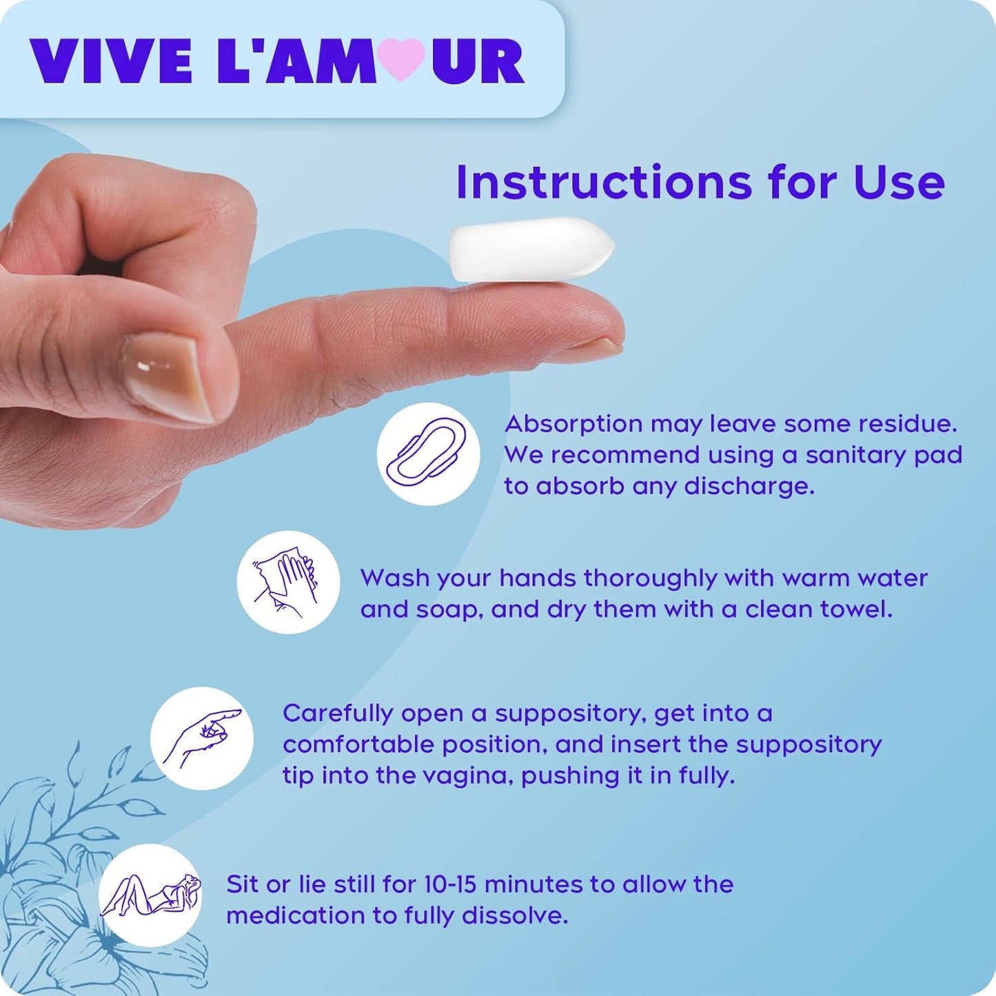 Natural Hyaluronic Acid Vaginal Moisturizer Suppositories